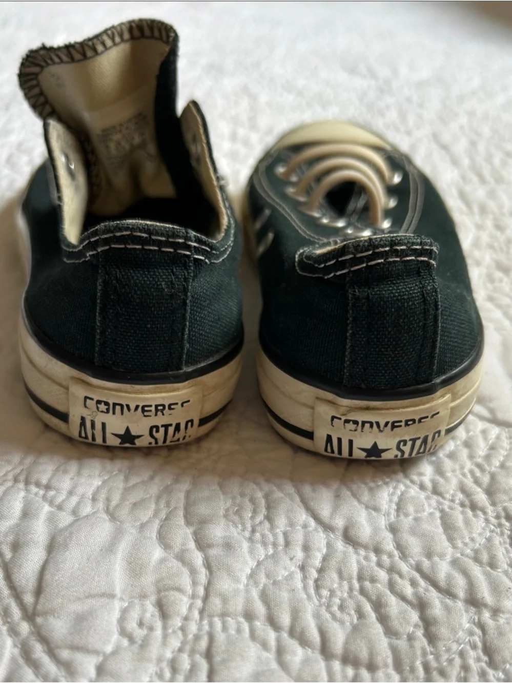 Converse Kids Slip-On Low Top Sneakers in Black and Cream